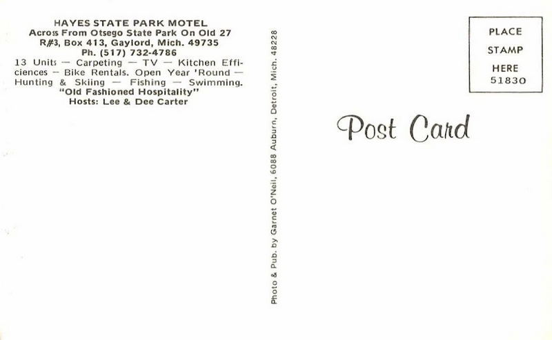 Hayes State Park Motel - Old Postcard (newer photo)